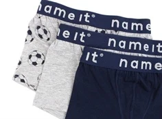 Name It grey melange boxershorts fodbold (3-pak)